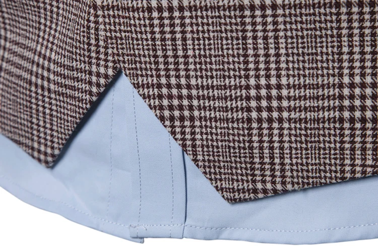 Ouma Для Мужчин's Клетчатый костюм жилет Бизнес Slim Fit вечерние Для Мужчин's однобортный плюс-Размер затрудняетесь в выборе правильного размера? Жилет Для Мужчин's