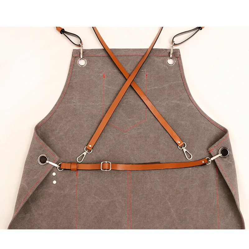 Apron denim Korean fashion custom LOGO cafe teacher hairdressing shop Chinese restaurant overalls men and women printing