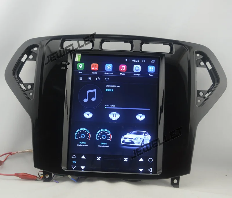 10," tesla стиль вертикальный экран Восьмиядерный Android 8,1 Стерео gps навигация для ford Mondeo 2007-2010 автоматический A/C