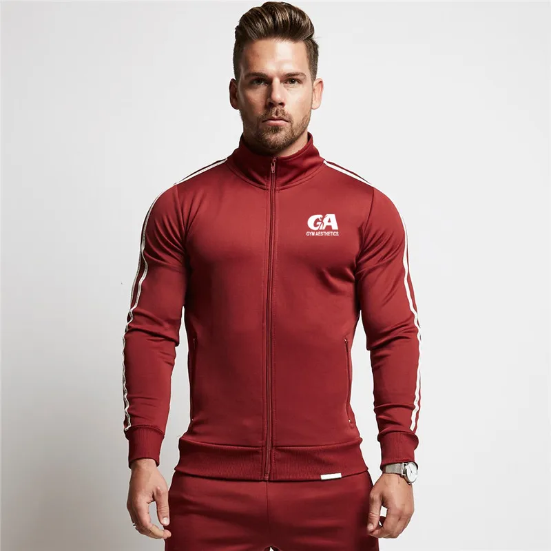 

2019 New Men's Hoodies Casual Sports Design Zipper Autumn Winter Jacket Long-sleeved Cardigan dress Men trousers Brand Clothing