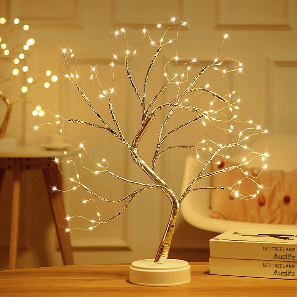 

108 LED Flower Tree Light Desktop DIY Bonsai Tree Lamp For Wedding Bedroom Decoration Festoon Christmas Lights Fairy Lights