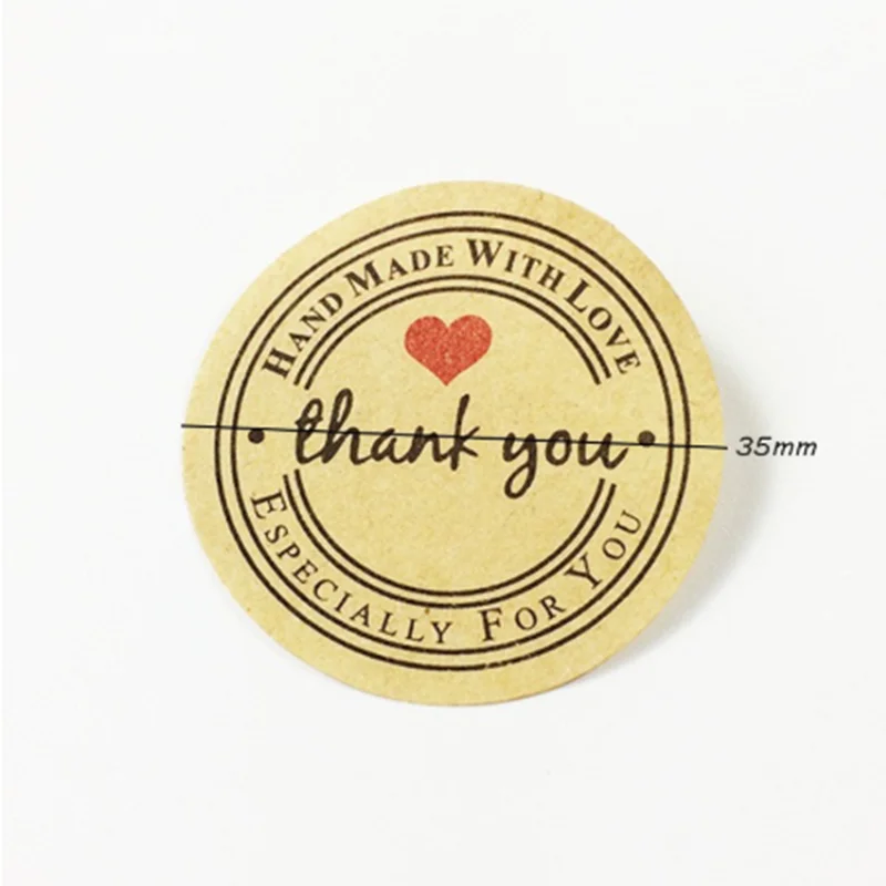 100pcs per pack 120pcs/100pcs/60pcs/pack Multiple Styles Round Tape Thank You Packaging Label Material Supplies Sealing Stickers - Цвет: 100pcs per pack
