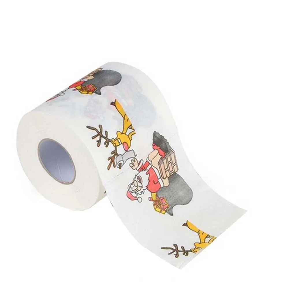 Санта Клаус С Рождеством Туалетная рулонная бумага стол Гостиная ткань для ванной JS22 - Цвет: 1