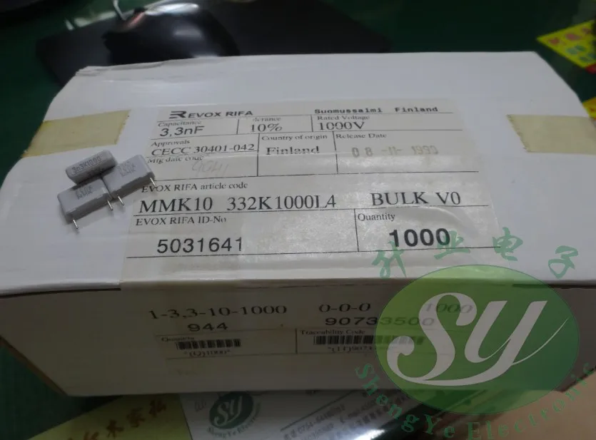 50 шт. EVOX MMK10 0,0033 мкФ/1000 V 3.3NF 3 n3 3300pf 332 пленочный конденсатор