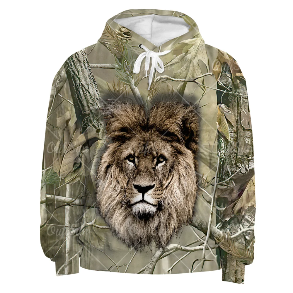 

Autumn And Winter Camouflage Animal 3D Printing Hoodie Men's Raglan Pullover Hoodie Men's Spring Sportswear Streetwear
