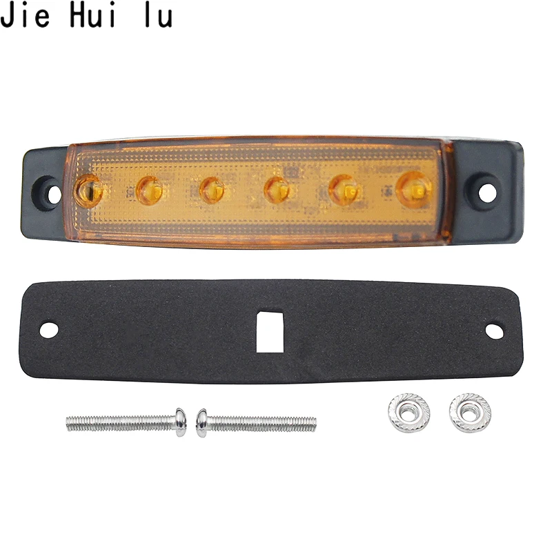 Автомобильный Внешнее освещение светодиодный 12V 24V 6 SMD авто шины Грузовик Боковые