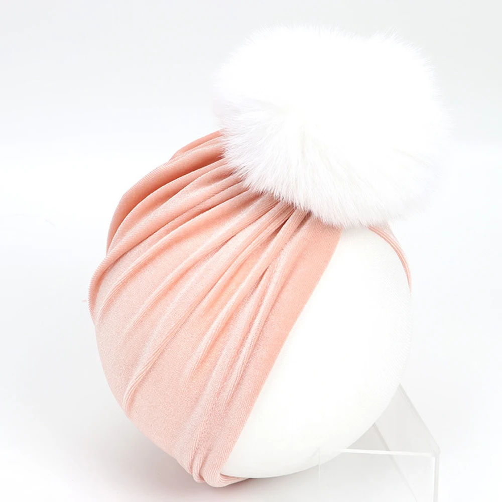 Light Pink Для малышей и детей постарше узел тюрбан Обёрточная бумага шляпа растягивающейся чалма бархатная Шапка Кепка для мальчиков, девочек - Цвет: Light Pink