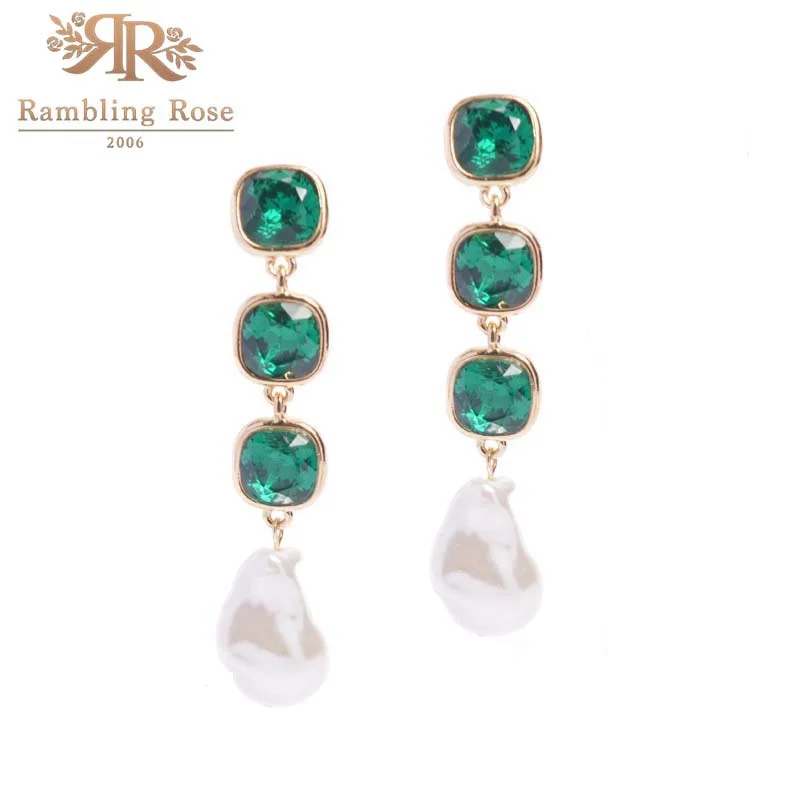 Модная бижутерия 2020 роскошные серьги зеленого и золотого цвета длинные для