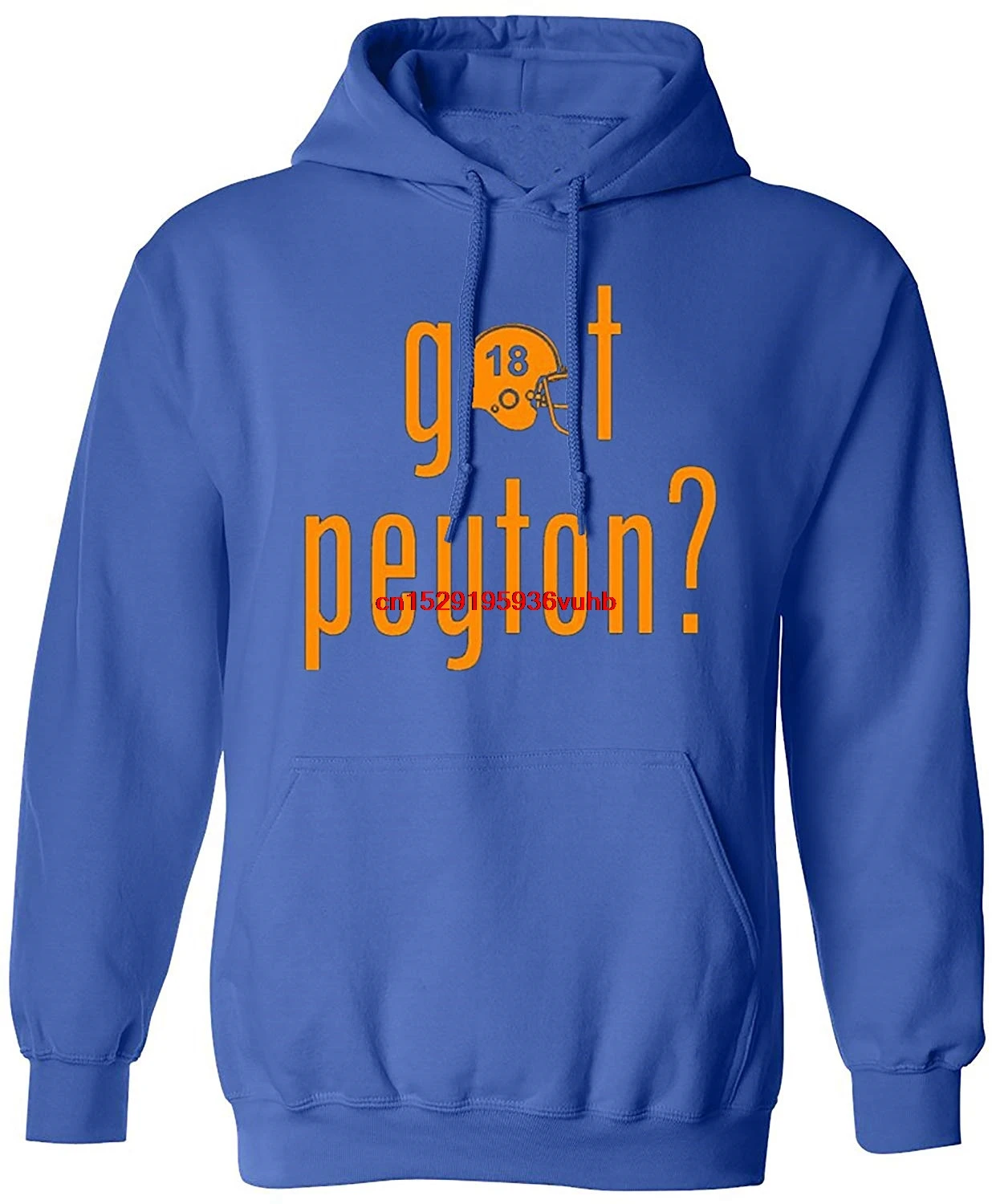 Мужские толстовки с забавным принтом, толстовка с капюшоном Got Peyton? Толстовка с капюшоном для взрослых Manning Denver football(средний, Королевский синий