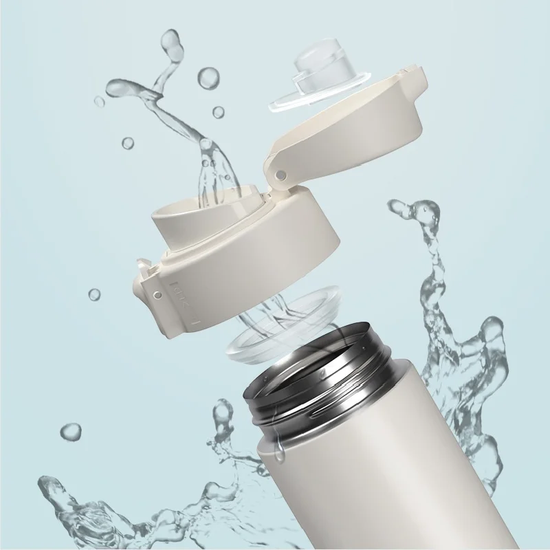 450ml 304 stainless steel bouncing large caliber insulation cup creative gift heat preservation children's water cup Carry cup