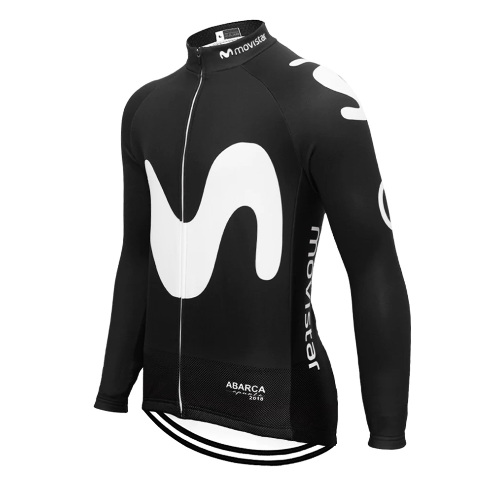Movistar Team, велосипедная футболка с длинным рукавом, Майо, ciclismo, hombre, invierno hombre, велосипедная, зима, Майо, велосипедная рубашка - Цвет: no fleece jersey 3