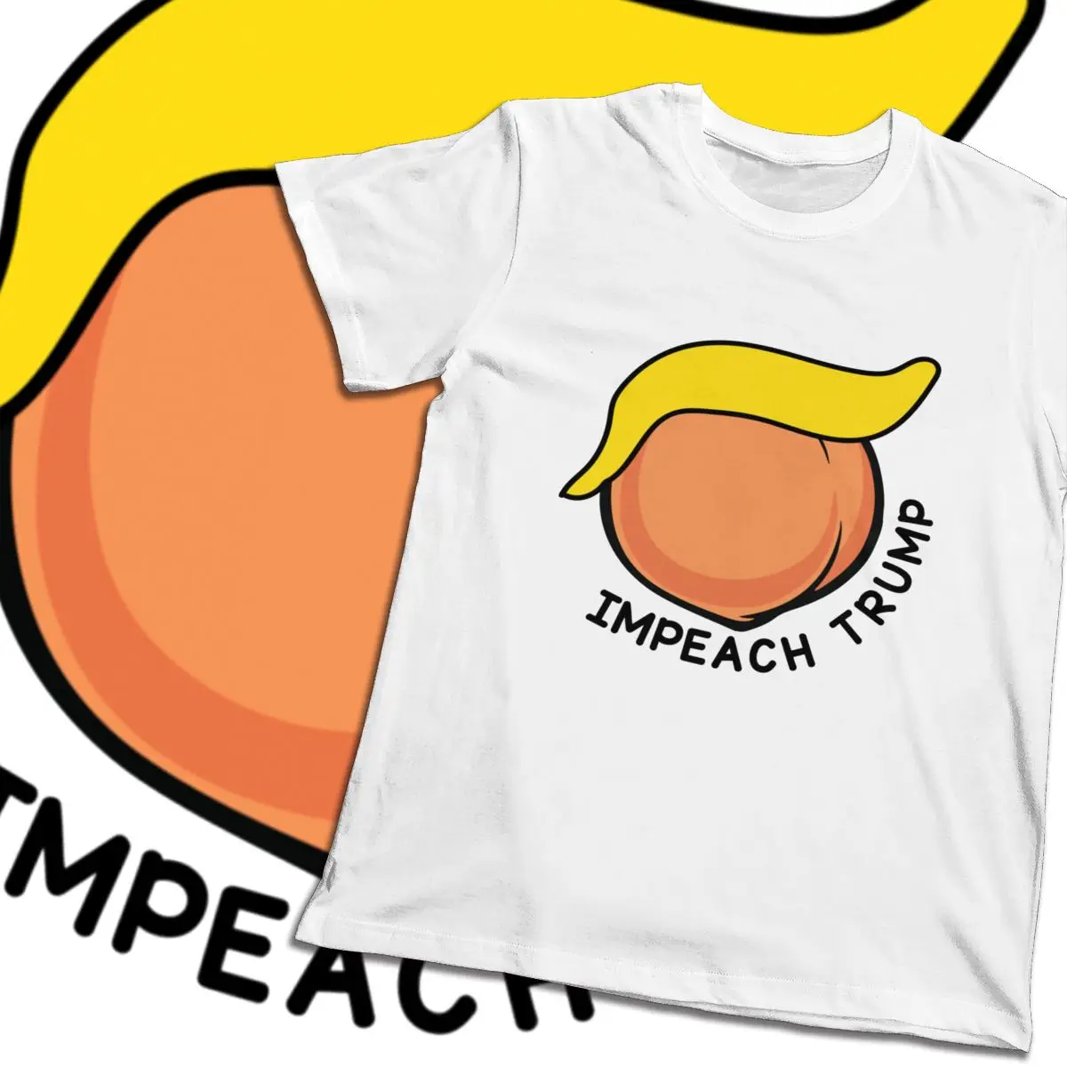 Забавная персиковая Футболка с принтом Дональда Трампа качественная футболка из хлопка
