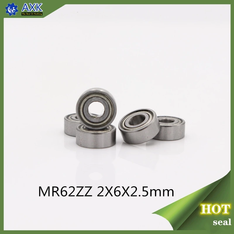 MR62 ZZ ABEC-1(50 шт.) 2X6X2,5 мм миниатюрные подшипники MR62ZZ