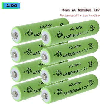 

Factory Sell Cheap AJQQ Large Capacity nimh aa Battery 3800MAH 1.2V aa rechargeable battery For Clock Watch Toy סוללות נטענות aa
