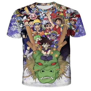 

Matching Family Outfits Dragon Ball Anime 3d Mom and Daughter Father Kids Boy Girl Clothes Harajuku T Shirt Unisex Drop Shipping