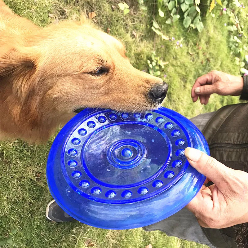 Funny Soft Rubber Pet Dog Flying Discs Saucer Toys Small Medium Large Dog Puppy Agile Training Toys Bite Resistant Flying Disk 6