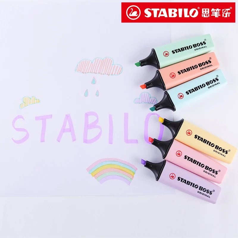 Новинка Stabilo Boss 1 шт. оригинальный маркер пастельных цветов шариковая ручка 6 на