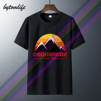

New Dsq2 Men'S T-Shirt Sunset Print Printed Tee Unisex Size S-3Xl For Men Tops O Neck Cotton Tees Tops Casual Short Sleeve Top