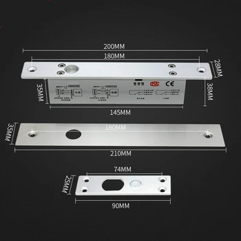 

DC 12V 5 lines low temperature Electric bolt lock fail safe or fail secure for home access control