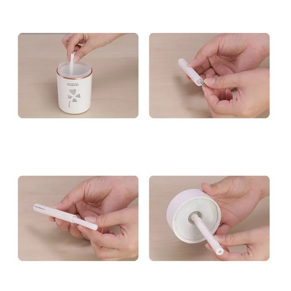Mini Air Humidifier Creative USB Humidifier with Colorful LED Night Light Essential Oil Diffuser for Home Office