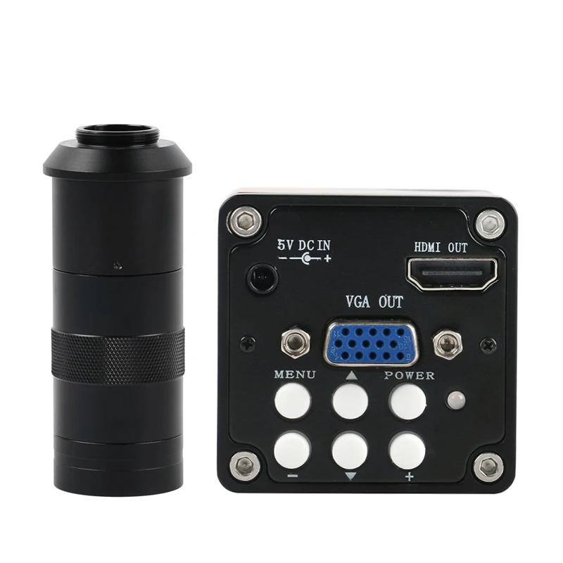 

13MP 1/3" CMOS Industry Video Microscope Camera HDMI VGA Outputs 60F/S 720P 100X C Mount Lens For Phone Chip PCB Repair