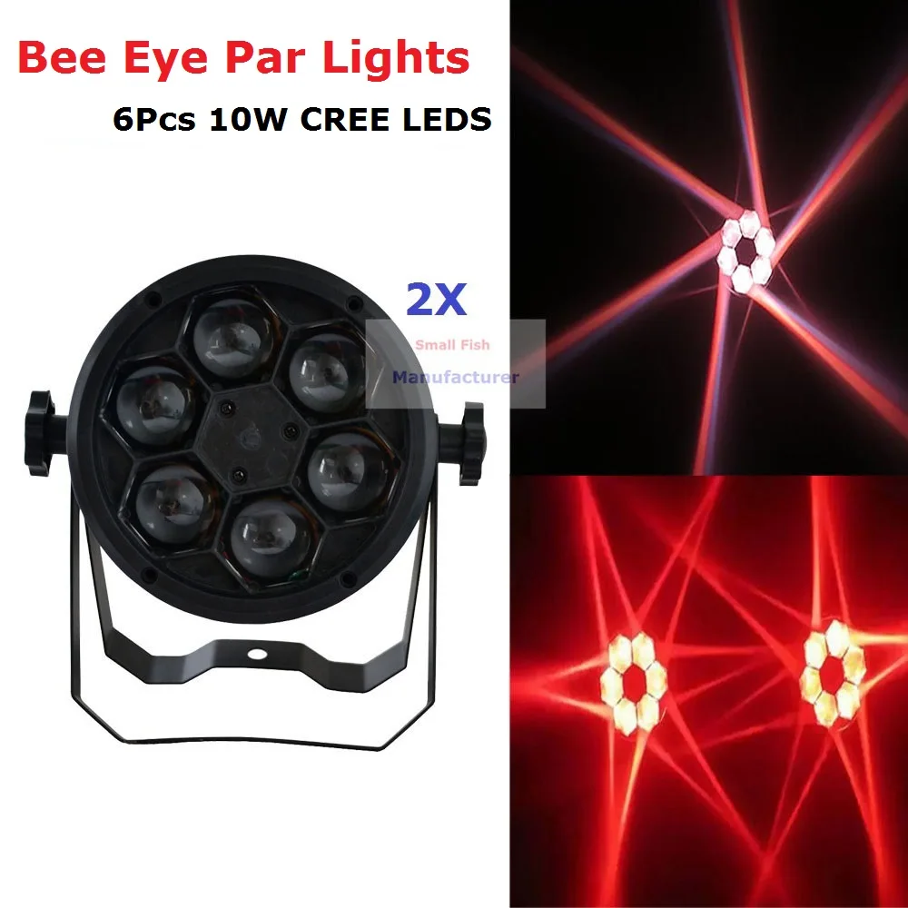 Высококачественный новый светодиодный мини светильник Bee Eye Beam Par 6X10W RGBW 4 в | Отзывы и видеообзор