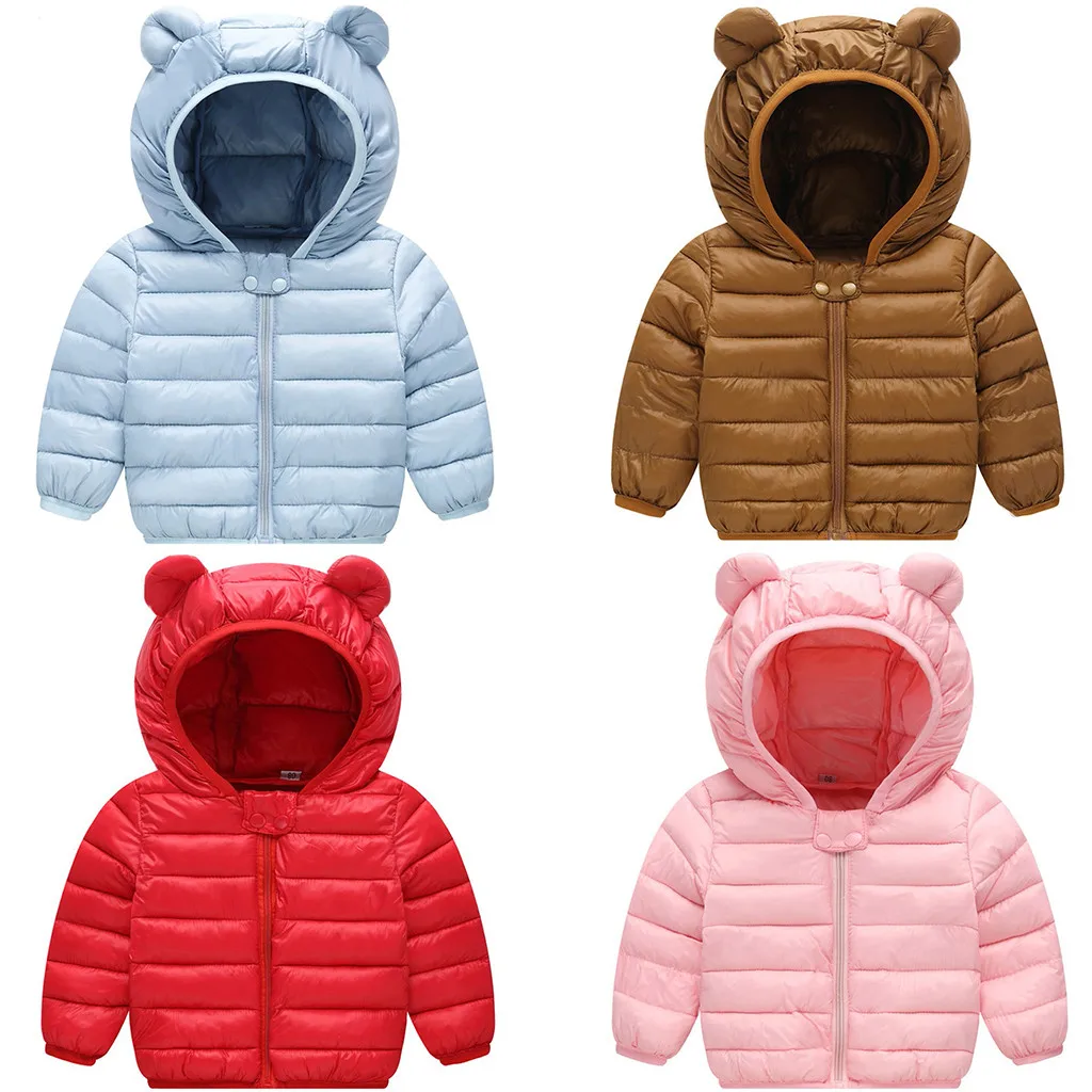 Winter 2019 New Children Girl Boys Baby Winter Warm Coats Vest Zipper Thick Hoodie Outerwear