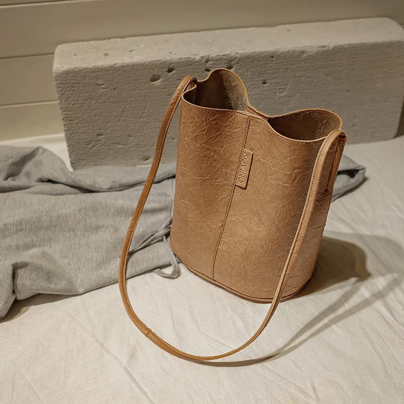

2019 Autumn New Style Retro Shoulder Oblique Bucket Bag Fashion Handbag