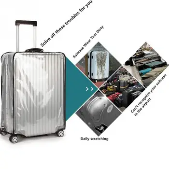 

Scratch-resistant transparent accessories luggage protection cover suitcase PVC glossy easy identify & practical multi-size