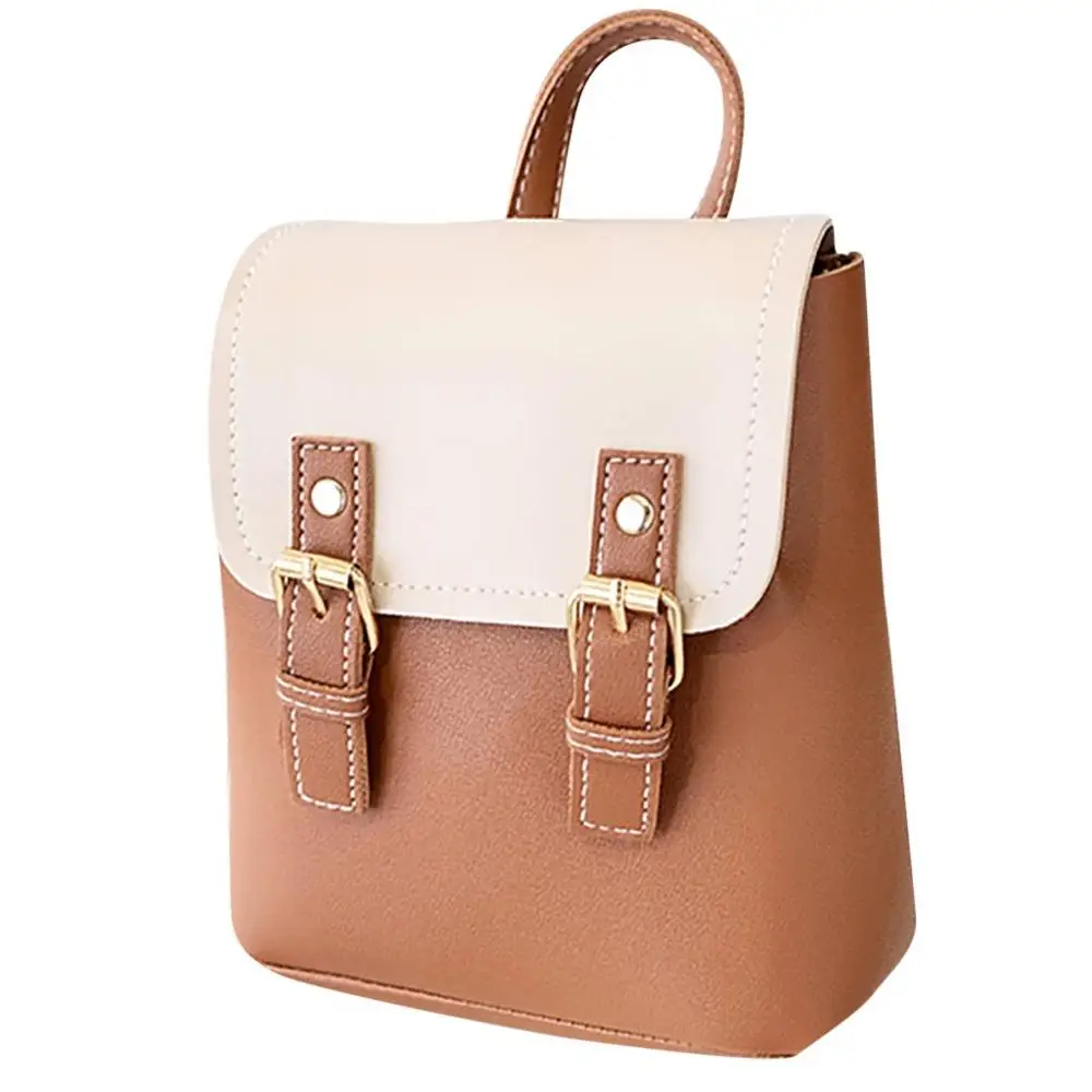  2019 Mini Backpack Women Korean Style PU Leather Shoulder Bag For Teenage Girls Multi-Function Smal - 4000306673956