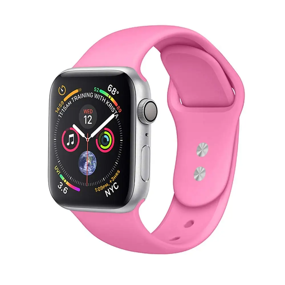 Ремешок Silikon Pulseira zubehyor Für apple Uhr 4 band 38 мм 42 мм наручный браслет für Iwatch серия 4 40 мм 44 мм apple uhr band
