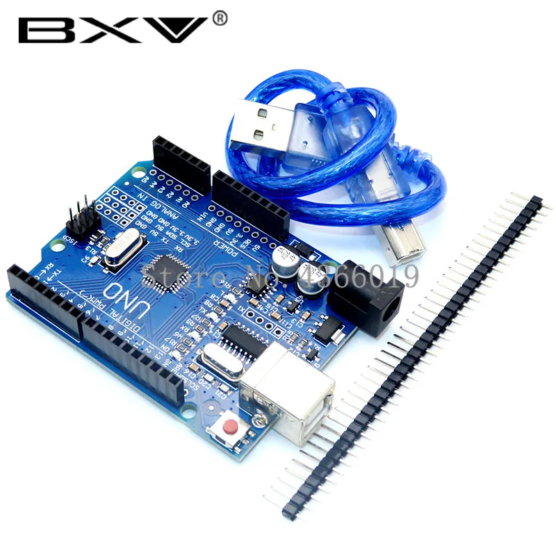 UNO R3 with cable 10 шт. один комплект UNO R3(CH340G) MEGA328P для UNO R3 ATMEGA328P-AU макетная плата - Цвет: UNO R3 with cable