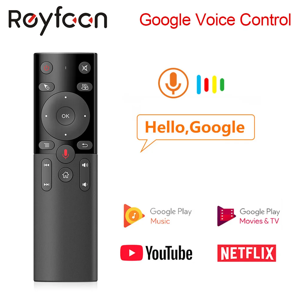 

H17 Voice Remote Control 2.4G Wireless Air Mouse with IR Learning Microphone Gyroscope for Android TV Box HK1 Max X88 pro