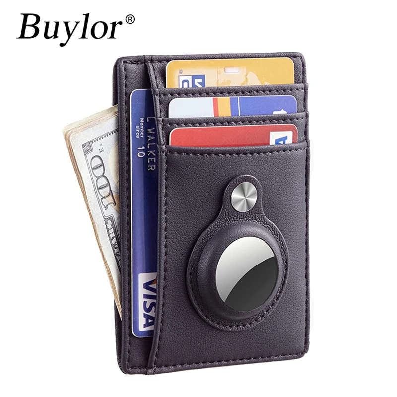 Rfid Men Card Wallets for Air Tag Business Credit Card Holder Slim Wallet Case Coin Purse PU Leather Protector Cover wallet card holder leather wallet credit card wallet smart wallet credit card holder card holder coin purse wallet coin purse card wallet document card wallet wallet card bag