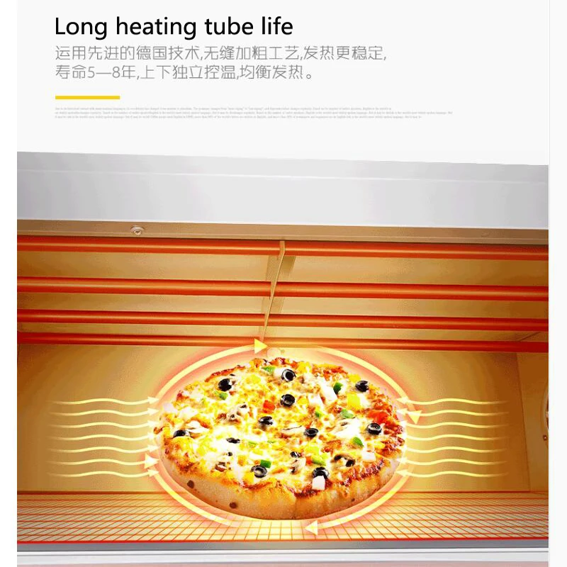 고급 상업용 빵 오븐 가스 피자 오븐, 인더스트리얼 싱글 레이어 전기 오븐