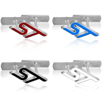 

1pc Metal Red Blue ST Front Grille Sticker for FORD FIESTA FOCUS 2 3 Auto Car Head Grill Emblem Badge Chrome Sticker Car Styling