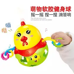 Детский ручной шар с пряжкой и отверстием, игрушка с вытягивающимся отверстием, детский мяч с захватом, обучающийся лазанию, клеевой шар