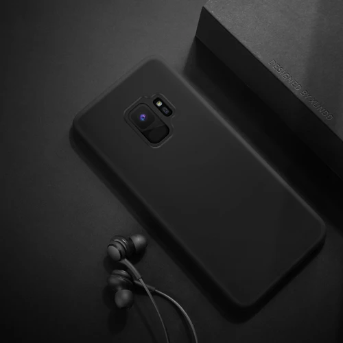 Распродажа для samsung Galaxy S9 S9 Plus чехол для телефона XUNDD роскошный жидкий силиконовый крепкий противоударный чехол для Galaxy S9+ чехол - Цвет: black phone case