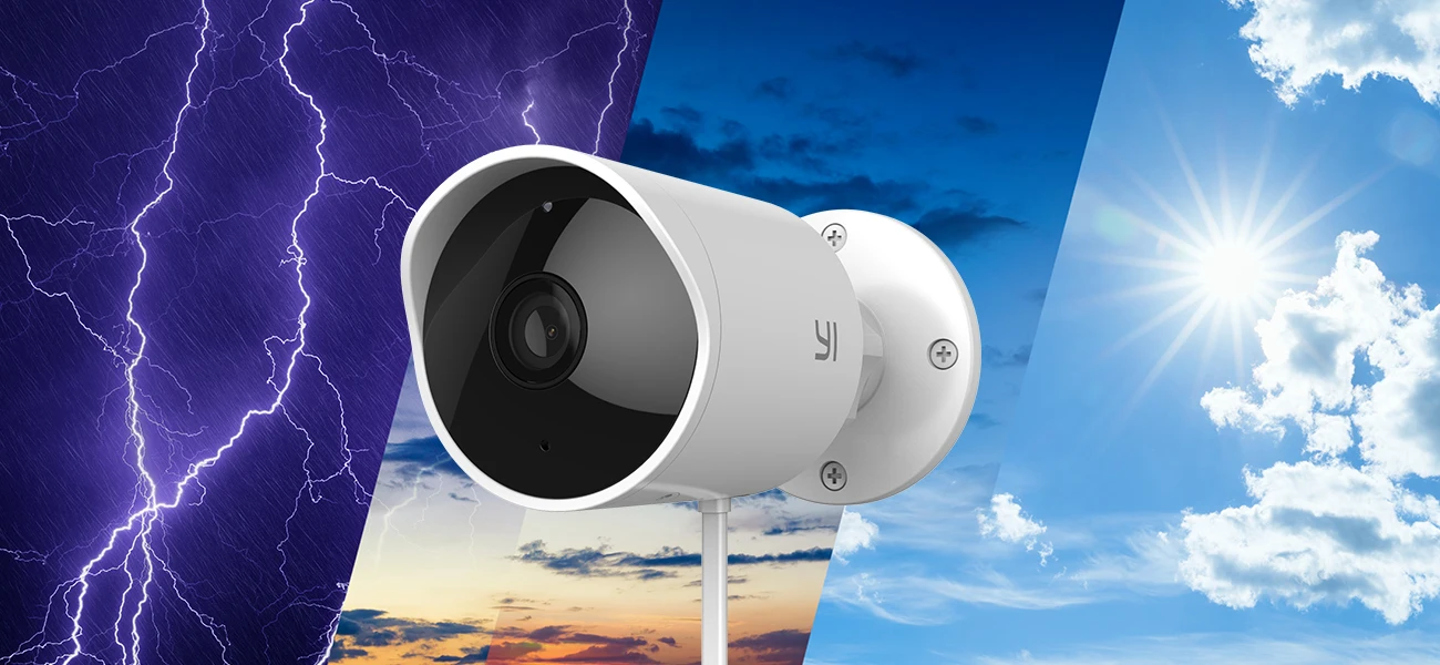 YI Outdoor Camera 1080P ip camera SD card slot & Cloud Wireless Motion