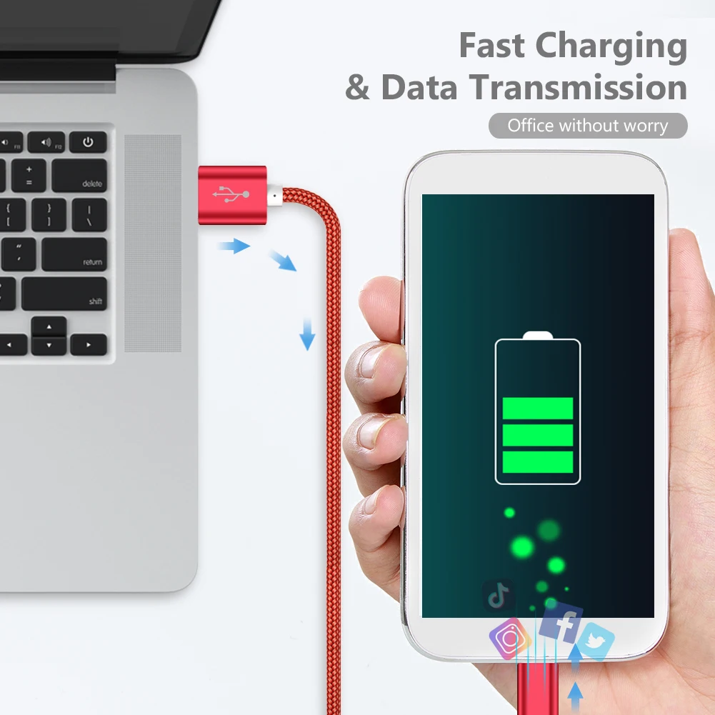 Новинка, кабель для передачи данных типа C, USB C, USB A, зарядное устройство, нейлоновая оплетка, быстрая зарядка, синхронизация, 0,27 м, 1 м, 2 м, 3 м, передача данных, высокое качество