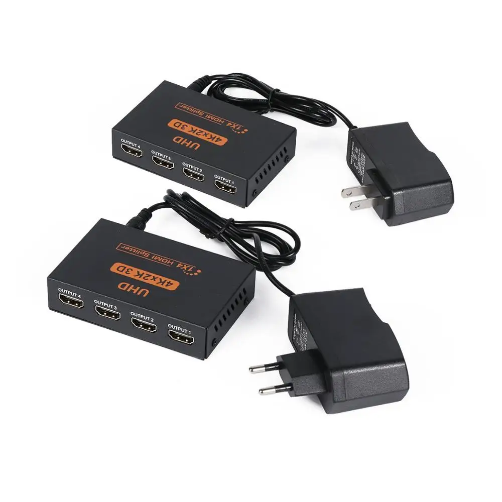 HDMI 1.4b UHD 3D 4K* 2K Full HD 1080p HDMI разветвитель 1X4 4-портовый концентратор репитер усилитель с 5 В DC вилка Европа/США источник питания