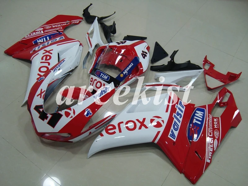 Литьевая Форма ABS Полный обтекатели наборы Подходит для Ducati 1098 848 1198 evo 2007 2008 2009 2010 2011 2012 Набор для тела на заказ 41