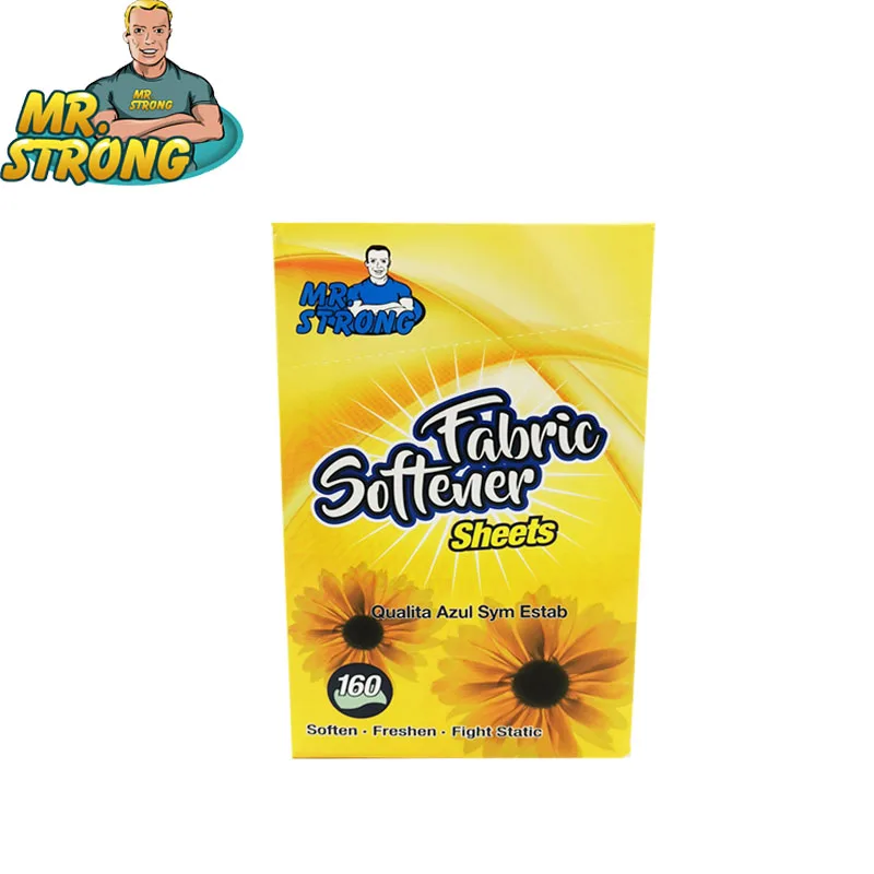 

Mr.Strong 160Sheet/Box Brand High Capacity Tumble Dryer Sheet Environmentally Soften Freshen Fight Static Fabric Softener Sheet