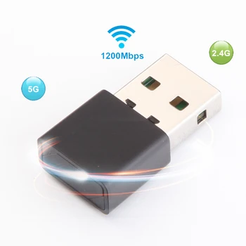 

Free Driver USB Wifi Adapter 1200Mbps Wi Fi Adapter 5ghz Antenna USB Ethernet PC Wi-Fi Adapter Lan Wifi Dongle AC Wifi Receiver