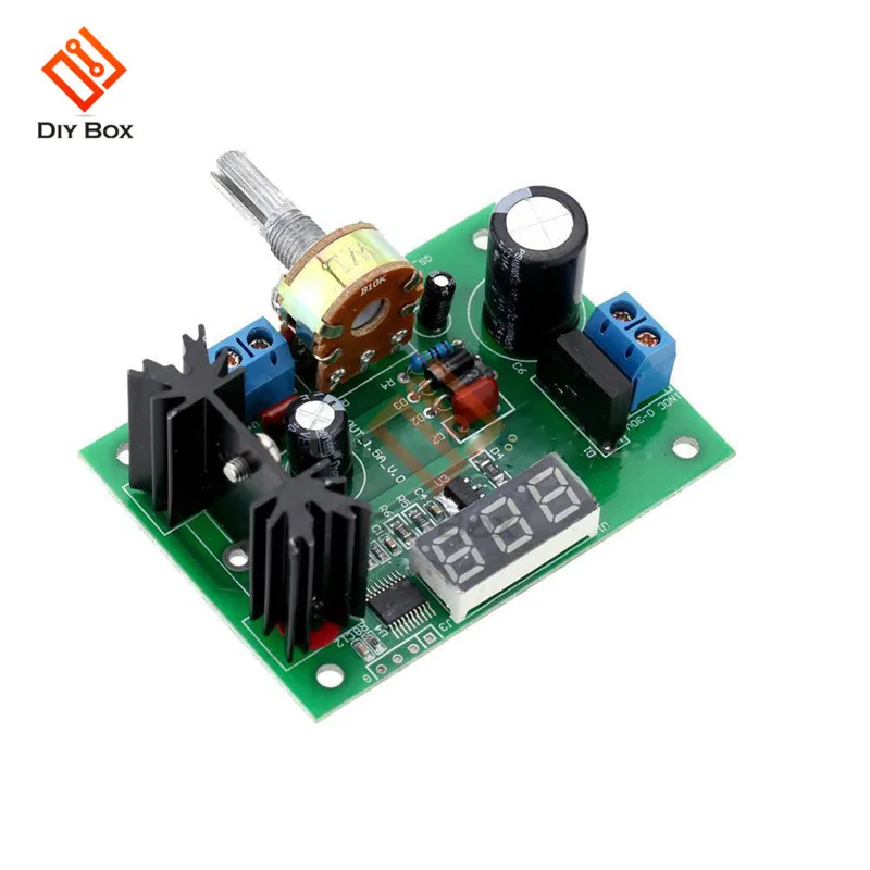 LM317 регулируемый регулятор напряжения понижающий модуль питания светодиодный вольтметр