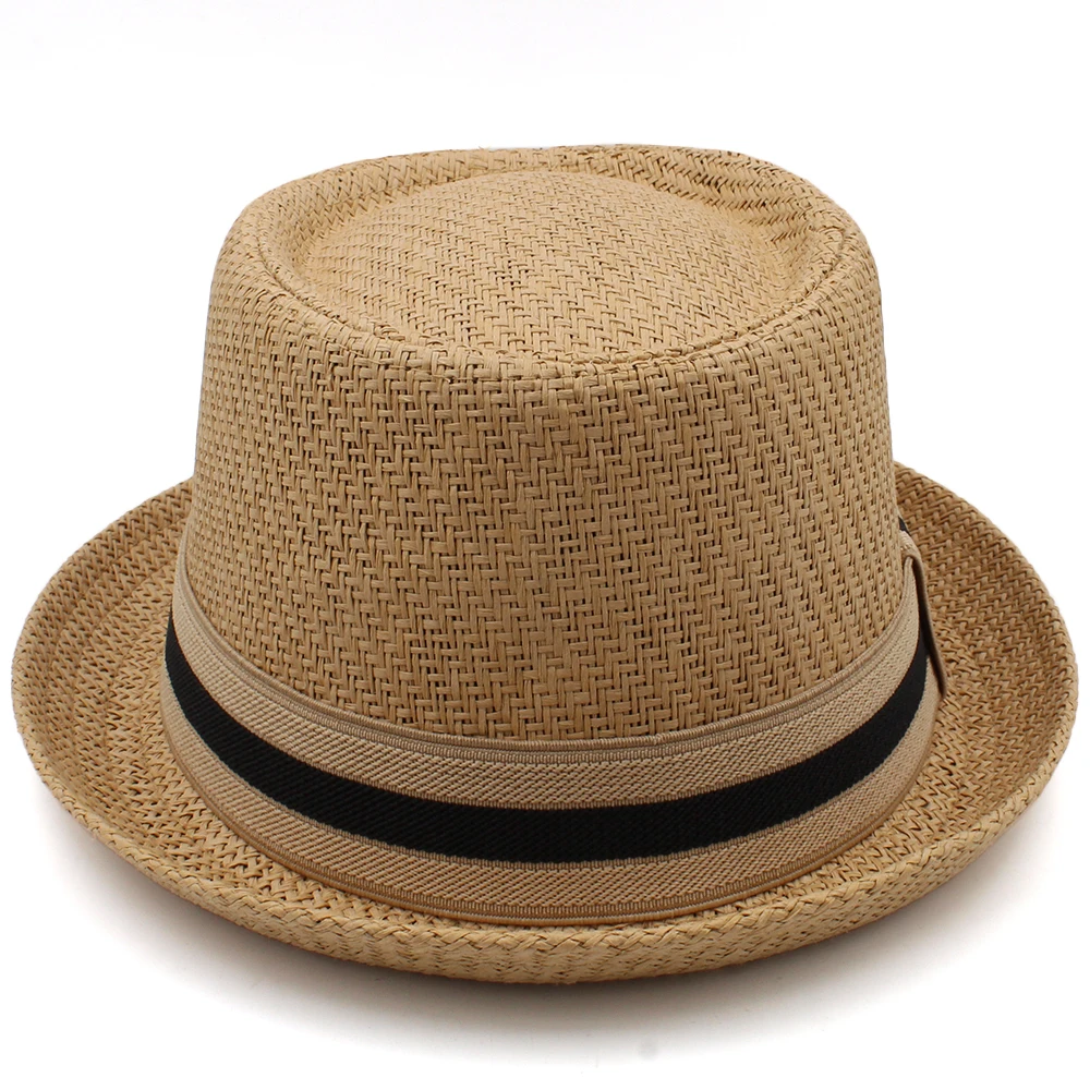 Classic Straw Pork Pie Hats for Men and Women - Summer Fedora Trilby Sunhats 5 H4e066372dde140d0995f16ff9e4e0f84s