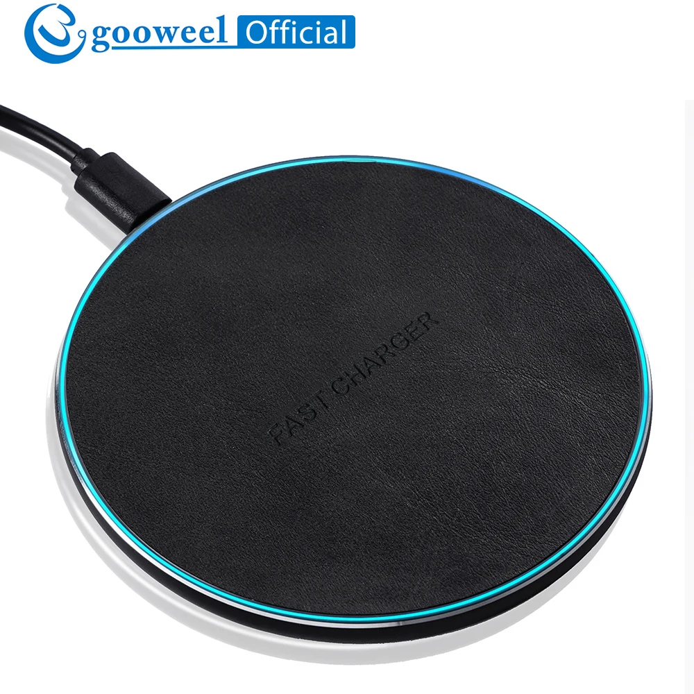 Gooweel JLM-022 Беспроводное зарядное устройство кожаное портативное doogee S90/bl9000/S70/S80/S60
