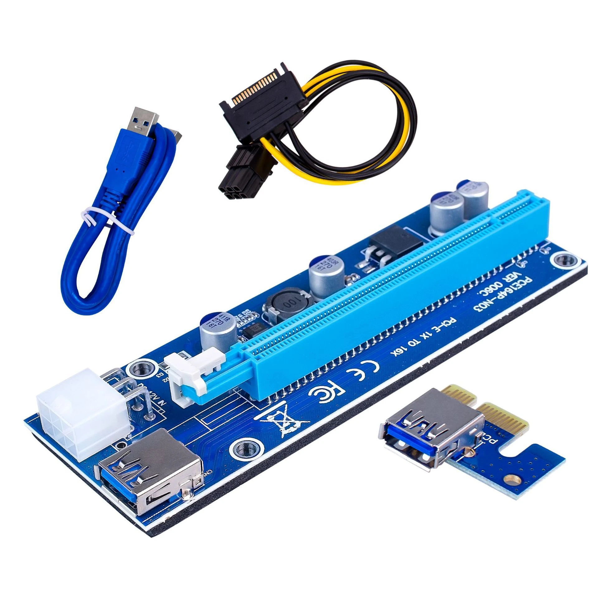 Computer Cables 60cm 1X to 16X PCI-E Riser VER006C 6 Pin USB 3.0 Graphic Card Extension Power Cable Cable Length: 60cm Computer Cables 60cm 1X to 16X PCI-E Riser VER006C 6 Pin USB 3.0 Graphic Card Extension Power Cable Cable Length: 60cm