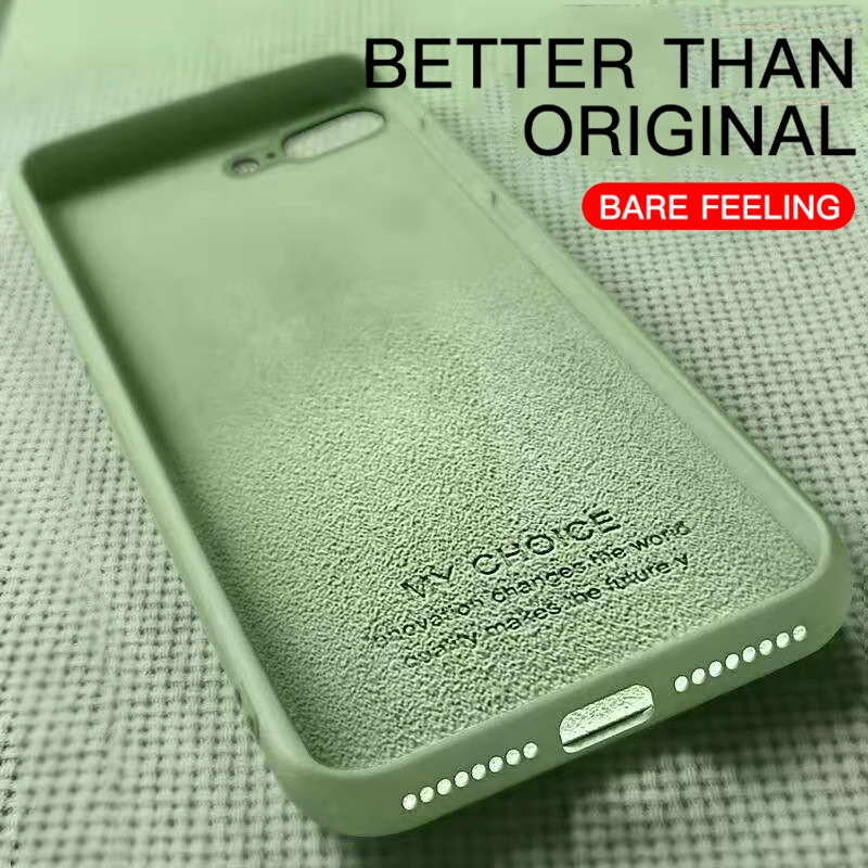 Thin Soft Case For iPhone 7 8 6 6s Plus Original Liquid Silicone Cover Candy Color Coque Capa For iPhone X Xs 11 Pro Max XR Case (1)