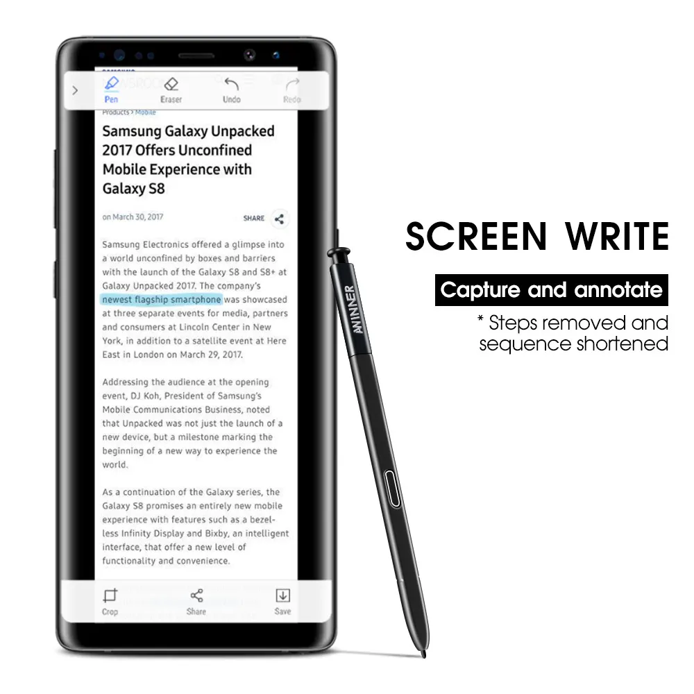 Для samsung Galaxy Note8 S ручка стилус активная S ручка стилус сенсорный экран ручка Note 8 Водонепроницаемый телефонный звонок s-ручка N9508